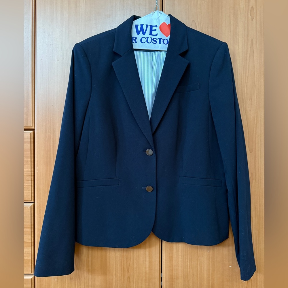 Calvin Klein Black Tailored Blazer with Notched Lapels